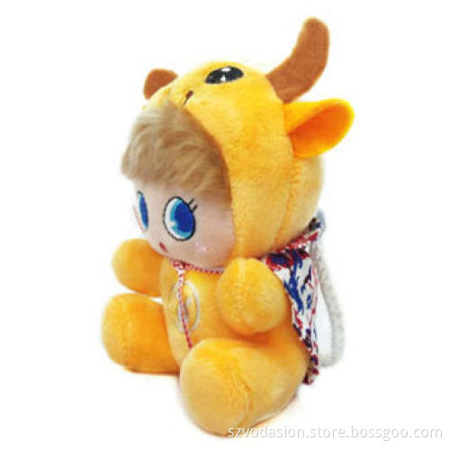 Golden Color Wholesale Power Bank, 5,200mAh with New Fashion Cartoon Design